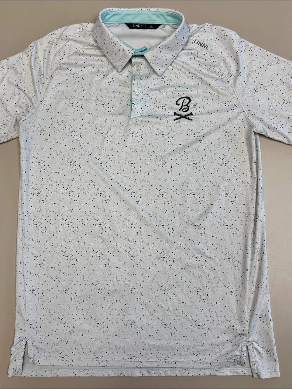 Barstool Men's White Speckled Golf Polo Shirt